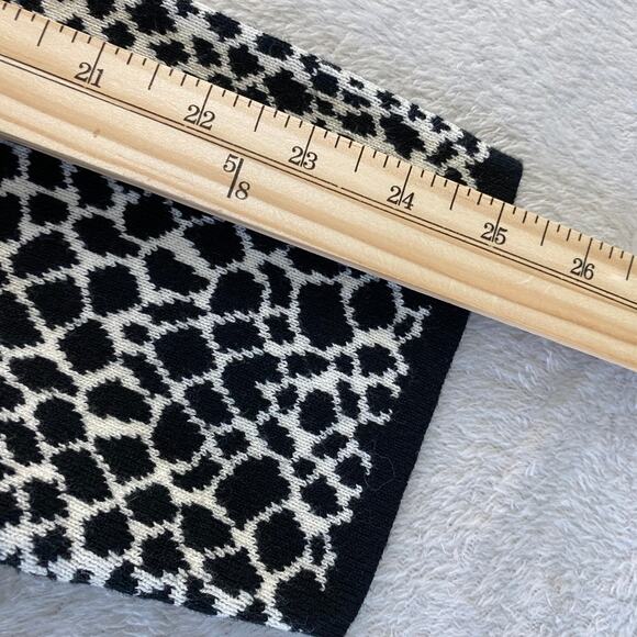 Isaac Mizrahi Cardigan Sweater Women Plus 2X‎ Black White Mosaic Print Old Money - Picture 8 of 9